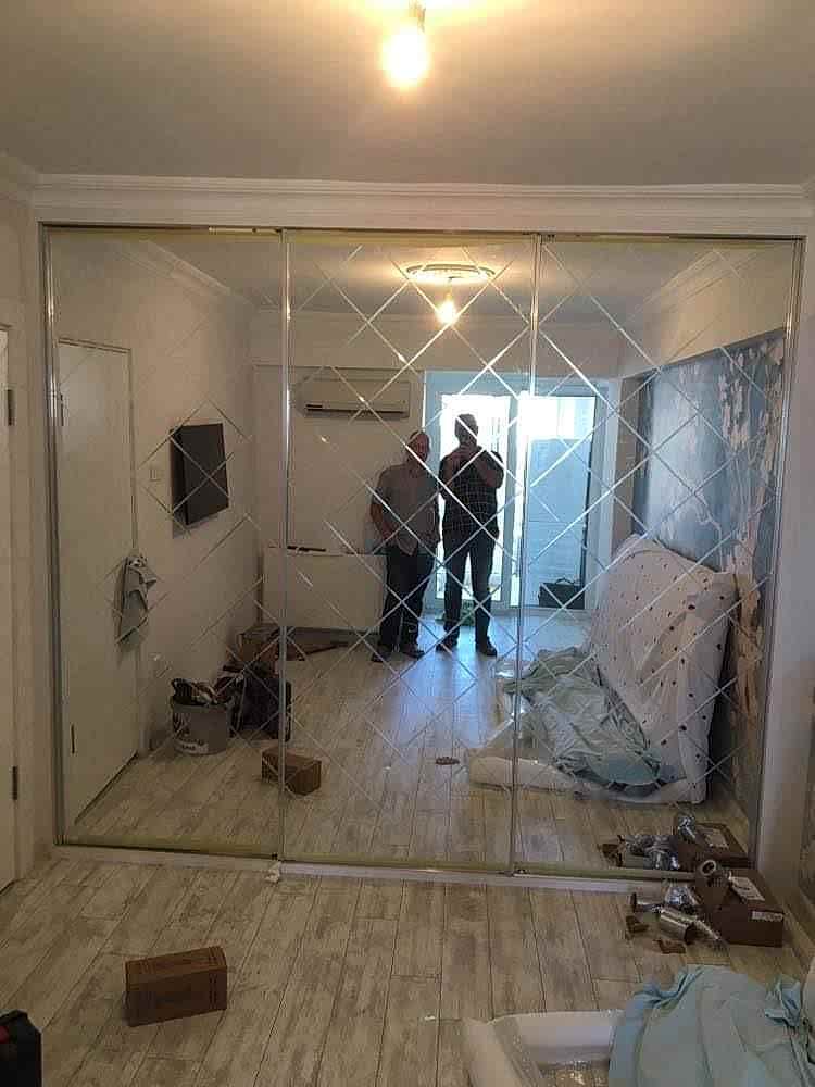 Tuana Ev Yenileme - Kristal Ayna Kapak Giyinme Odası