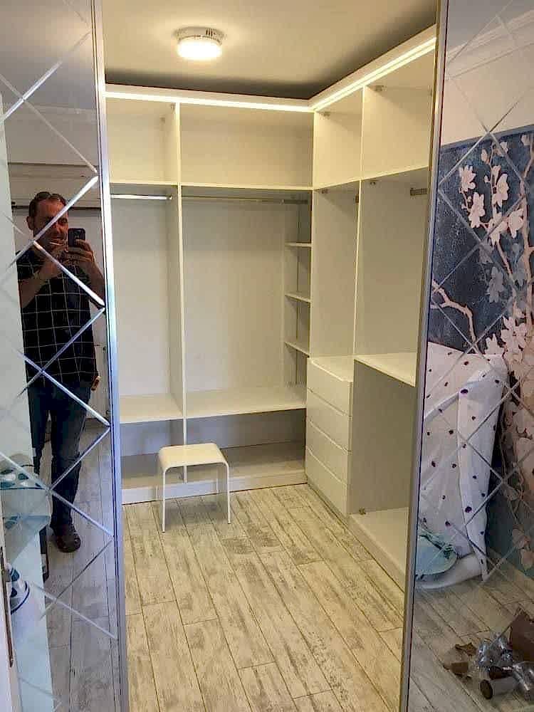 Tuana Ev Yenileme - Kristal Ayna Kapak Giyinme Odası